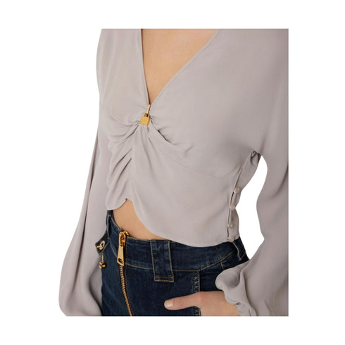 Elisabetta Franchi Blusa Blusa Donna cropped arricciata Grigio - Francavilla Moda